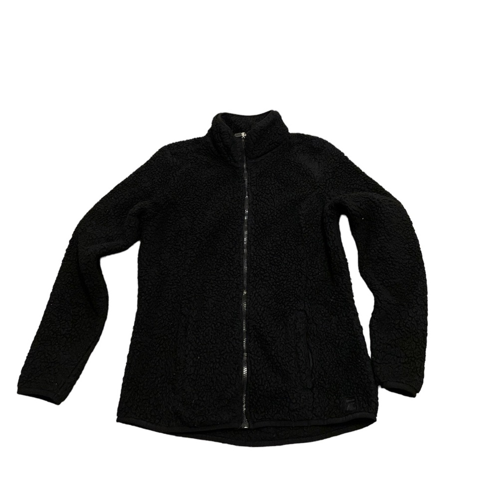 Fila women’s sports black fleece zip up sweatshirt , Size M